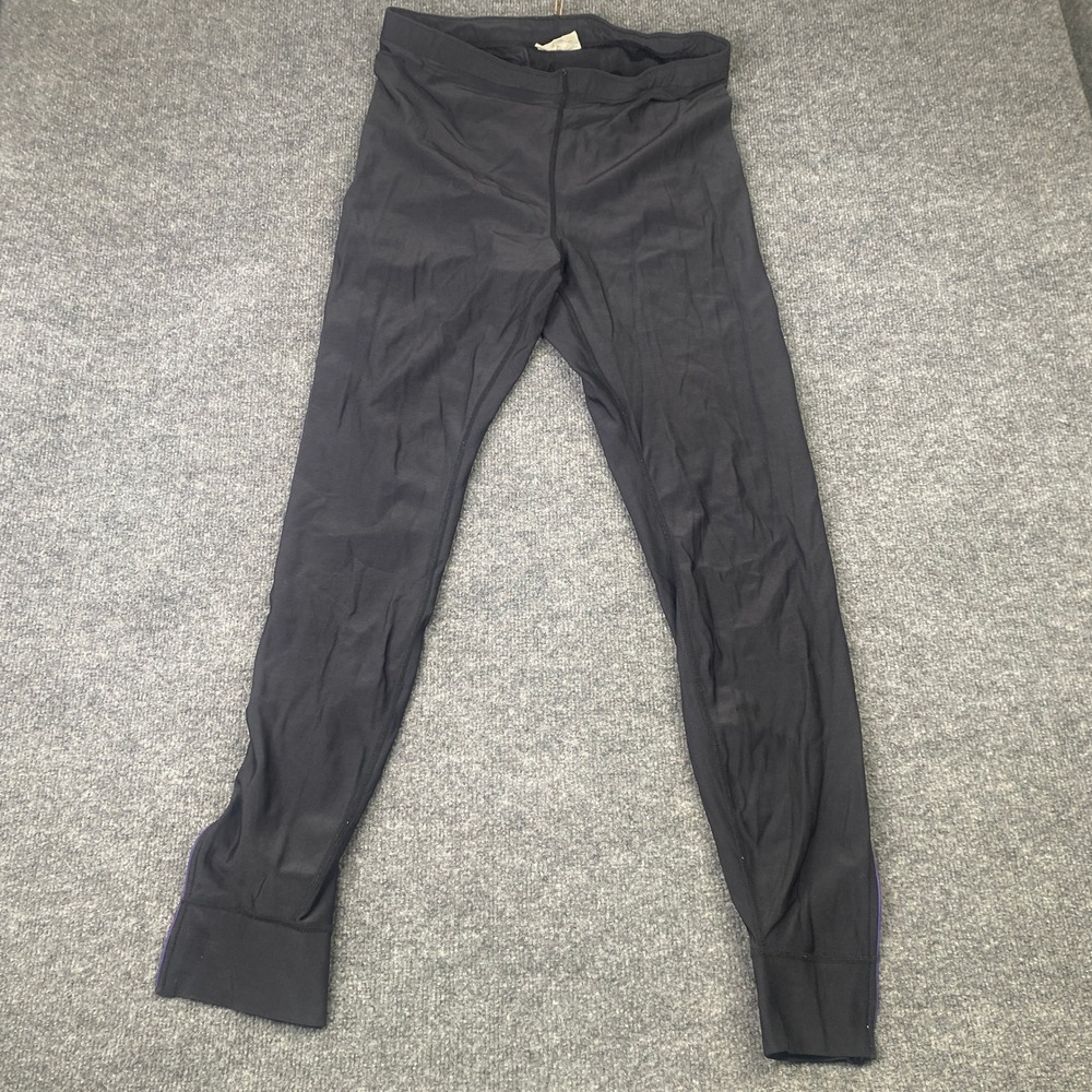 Patagonia Vintage Running Leggings Black Purple Ankle Zip Style 24601 Womens L